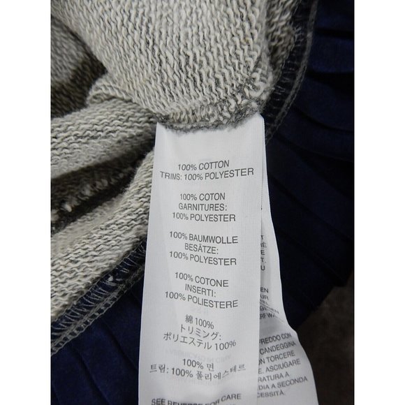 J Crew Ruffled‎ Hem Crew Sweatshirt (Women's Small) Gray/Blue - Cotton - Picture 10 of 11